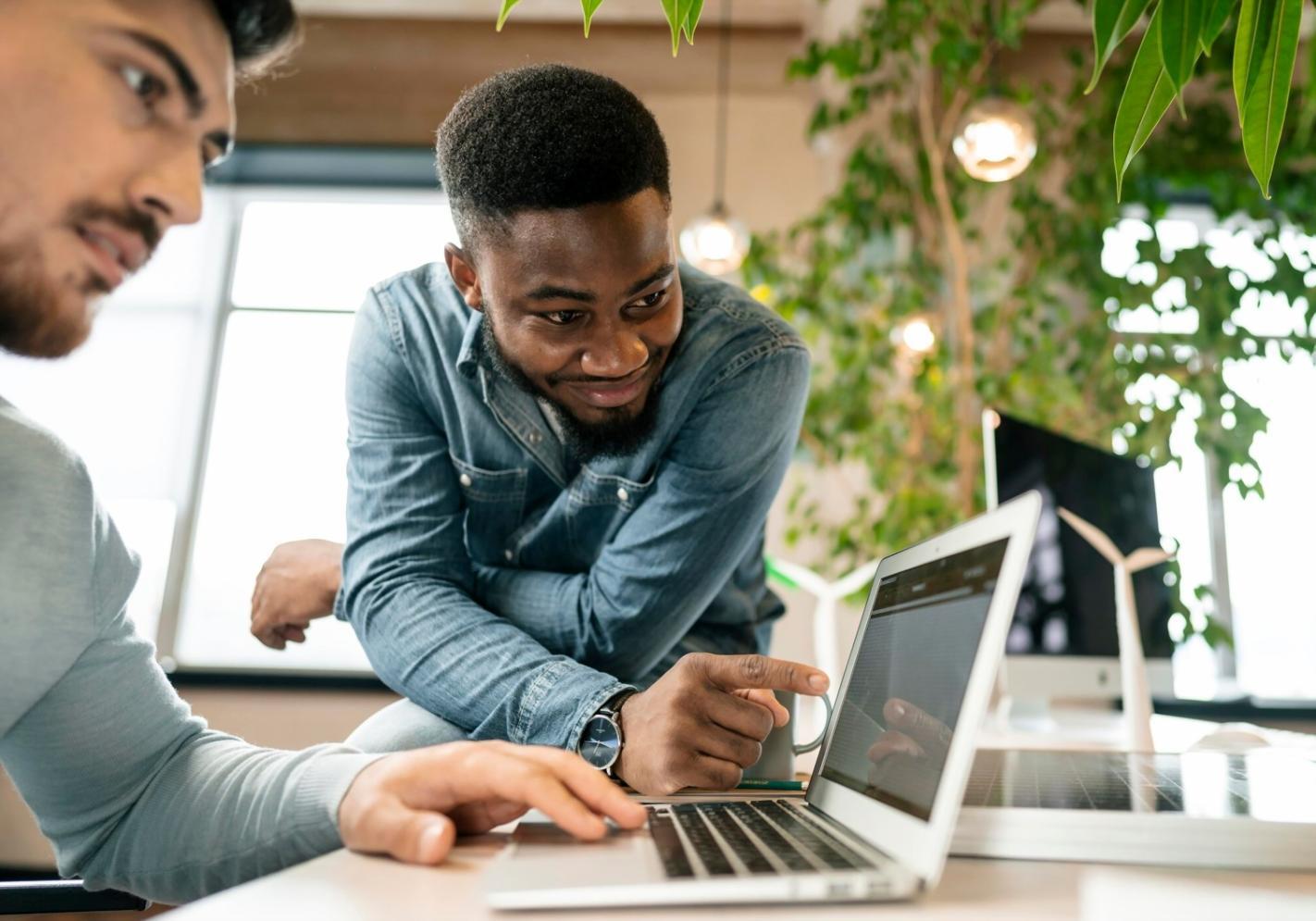 Business team collaborating on financial planning and budget analysis