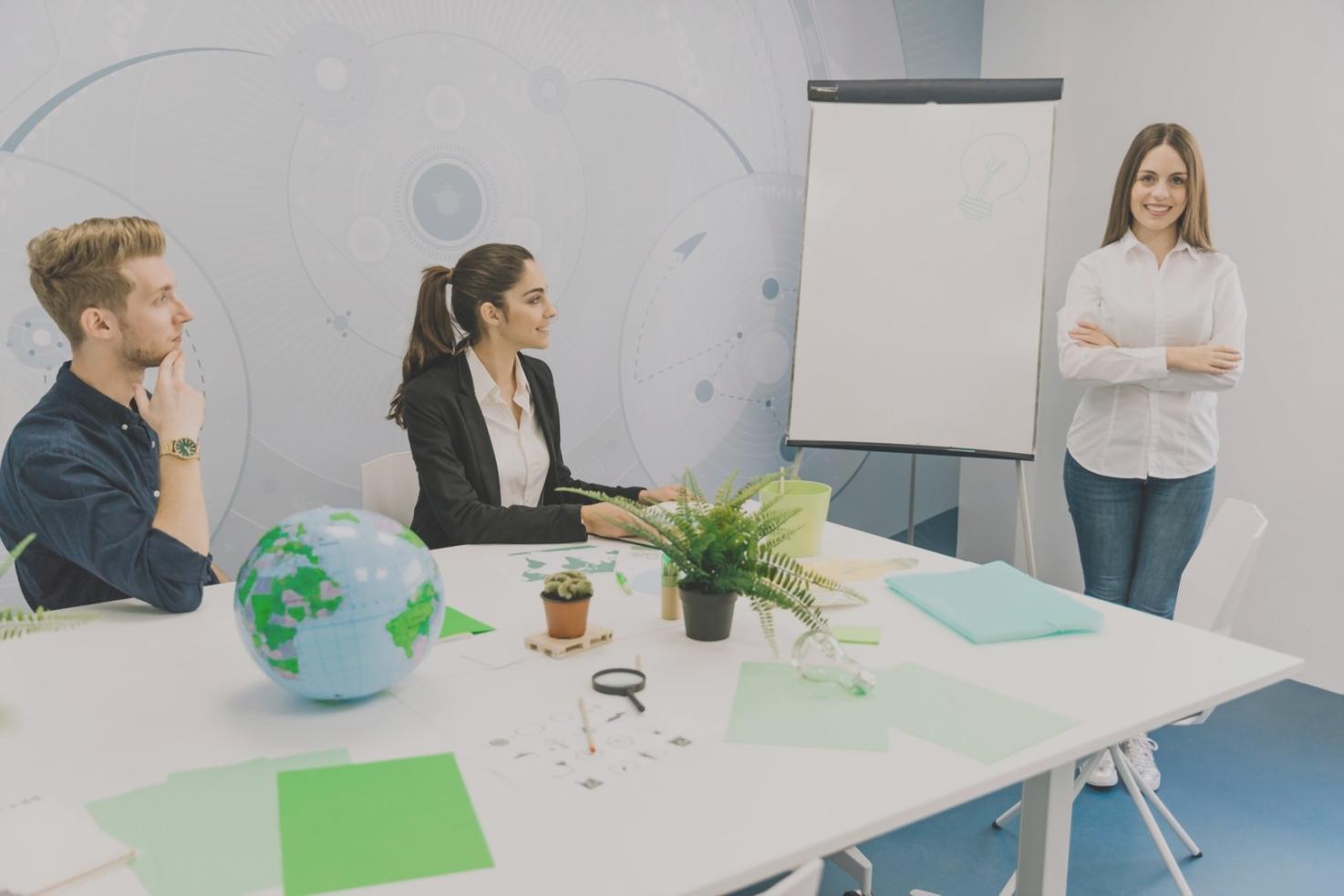 Professional team collaboration workspace